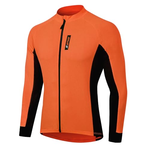 MEETWEE Herren Radtrikot, Langarm Fahrradtrikot Reißverschluss Fahrradbekleidung Radshirt Fahrradshirts für Männer, Atmungsaktive Cycling Jersey Schnell Trocknen Radsport Bekleidung von MEETWEE