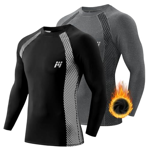 MEETWEE Herren Thermounterwäsche Oberteile, Thermoshirt Langarm Kompressionsshirt Funktionsshirt Atmungsaktiv Thermounterhemd Männer Sportshirt für Running Fitness Gym MEETWEE Herren Thermounterwäsche Oberteile, Thermoshirt Langarm Kompressionsshirt Funktionsshirt Atmungsaktiv Thermounterhemd Männer Sportshirt für Running Fitness Gym von MEETWEE