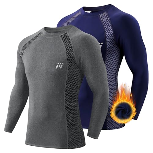 MEETWEE Herren Thermounterwäsche Oberteile, Thermoshirt Langarm Kompressionsshirt Funktionsshirt Atmungsaktiv Thermounterhemd Männer Sportshirt für Running Fitness Gym MEETWEE Herren Thermounterwäsche Oberteile, Thermoshirt Langarm Kompressionsshirt Funktionsshirt Atmungsaktiv Thermounterhemd Männer Sportshirt für Running Fitness Gym von MEETWEE