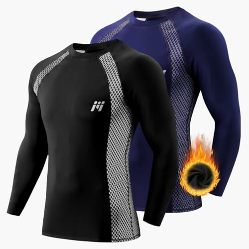 MEETWEE Herren Thermounterwäsche Oberteile, Thermoshirt Langarm Kompressionsshirt Funktionsshirt Atmungsaktiv Thermounterhemd Männer Sportshirt für Running Fitness Gym MEETWEE Herren Thermounterwäsche Oberteile, Thermoshirt Langarm Kompressionsshirt Funktionsshirt Atmungsaktiv Thermounterhemd Männer Sportshirt für Running Fitness Gym von MEETWEE