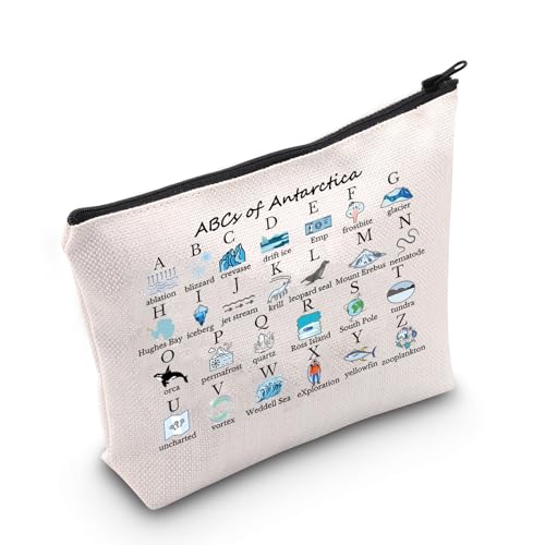 MEIKIUP Antarctica Geography Reise-Make-up-Tasche, Antarktis, Reise-Souvenirs, ABC der Antarktis, Kosmetiktasche, Antarktis-Tasche, 现代 von MEIKIUP