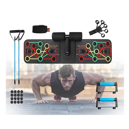 Liegestützbrett mit Sit Up Bar, es gibt 5 verschiedene Fitnessgeräte, die für jeden geeignet sind Push Up Trainingsbrett, Trainingsgeräte für Home Workout von MELLYD