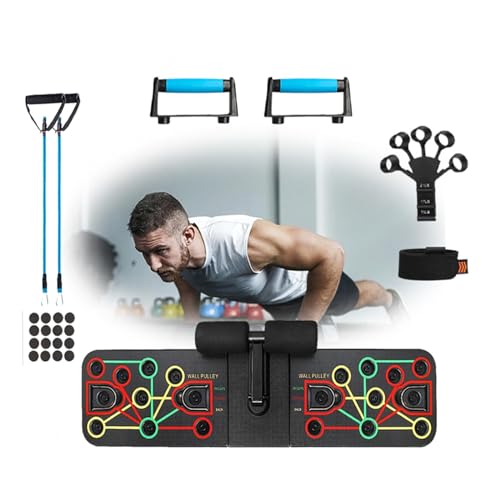 Multifunktionales Fitnessbrett, es gibt 5 verschiedene Fitnessgeräte, Ganzkörper-Workout-Pushup-Board-System, Krafttrainingsgeräte für perfekte von MELLYD