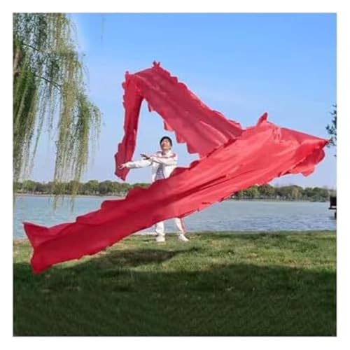 Chinas schüttelndes Spiralgeband, Tanzband, Dance Dragon Ribbon Streamer Outdoor Flinging Fitness Dragon Dance Wu Long 3D Dragon Ribbon Streamer mit Fiberglas-Handstab und Reisetasche(Size:10m/33ft) von MENTAM