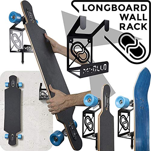 MEOLLO Longboard Wandhalterung (100% Stahl) (2 x Schwarz) von MEOLLO