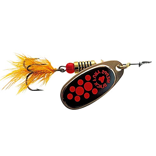 Mepps Dressed Black Fury Spinner Kupfer/Orange Dot #02,5g, von mepp