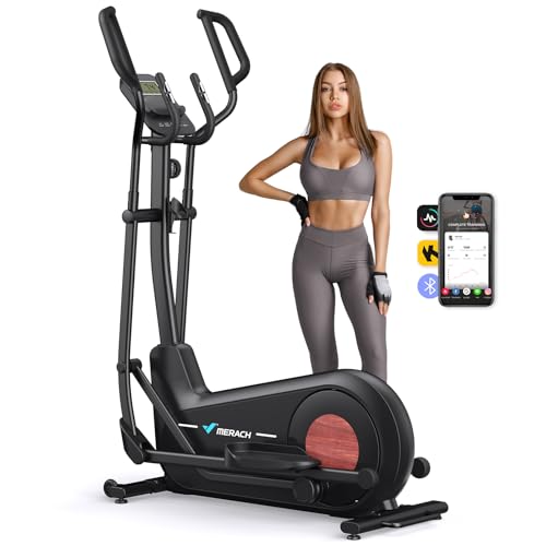 MERACH Crosstrainer für Zuhause mit 47 cm Schrittlänge, Ultraleise Ellipsentrainer mit Magnetwiderstand, 8 Widerstandsstufen, für Effektives Ausdauertraining, Eigener App, Belastbar Bis 160 kg MERACH Crosstrainer für Zuhause mit 47 cm Schrittlänge, Ultraleise Ellipsentrainer mit Magnetwiderstand, 8 Widerstandsstufen, für Effektives Ausdauertraining, Eigener App, Belastbar Bis 160 kg von MERACH
