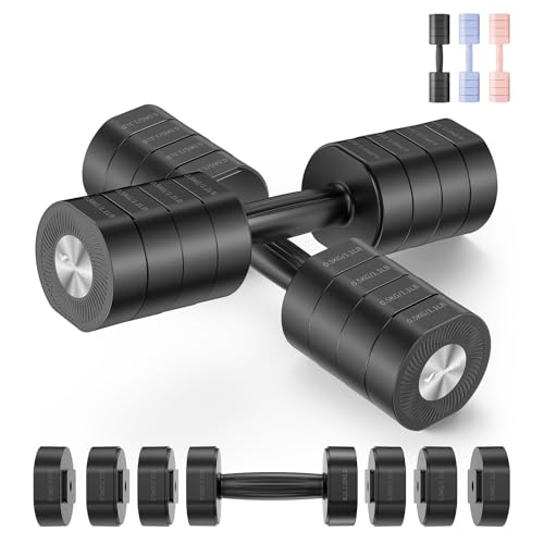 MERACH Hanteln, kurzhanteln 2er Set Verstellbar, 4 in 1 Hanteln Frauen set, 1-4KG Gewichte Verstellbare, Dumbbell für Krafttraining, Fitness, Home Gym, Geschenk - Schwarz MERACH Hanteln, kurzhanteln 2er Set Verstellbar, 4 in 1 Hanteln Frauen set, 1-4KG Gewichte Verstellbare, Dumbbell für Krafttraining, Fitness, Home Gym, Geschenk - Schwarz von MERACH