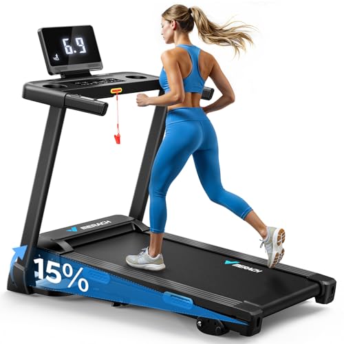 MERACH Laufband für Zuhause, Laufband Mit Automatischer Steigung 15%, 0.8-12km/H Walking Pad Klappbar, Laufband Klappbar mit LED Anzeige, Belastung 136Kg Treadmill, Fitnessgeräte für Zuhause MERACH Laufband für Zuhause, Laufband Mit Automatischer Steigung 15%, 0.8-12km/H Walking Pad Klappbar, Laufband Klappbar mit LED Anzeige, Belastung 136Kg Treadmill, Fitnessgeräte für Zuhause von MERACH