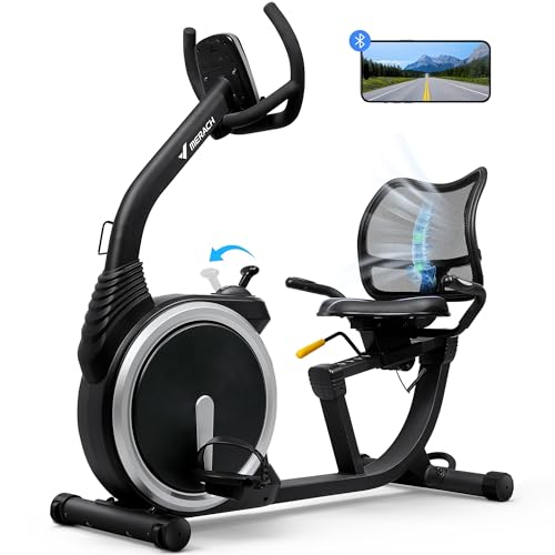 MERACH Liegeergometer für Zuhause mit 8 verstellbaren Widerstandsstufen, leichte kommerzielle Heimtrainer Fahrrad mit Smart Bluetooth, exklusiver App-Konnektivität, LCD-Display, Herzfrequenzsensoren MERACH Liegeergometer für Zuhause mit 8 verstellbaren Widerstandsstufen, leichte kommerzielle Heimtrainer Fahrrad mit Smart Bluetooth, exklusiver App-Konnektivität, LCD-Display, Herzfrequenzsensoren von MERACH