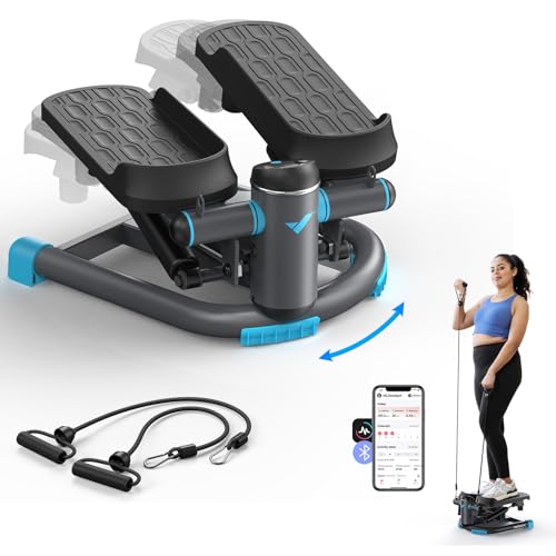 MERACH Mini Stepper für Zuhause, Swing Stepper mit 150 kg Belastung und Widerstandsbändern, Twist Stepper für effektives Bein/Arm/Butt Training, Fitnessgerät für Home Office MERACH Mini Stepper für Zuhause, Swing Stepper mit 150 kg Belastung und Widerstandsbändern, Twist Stepper für effektives Bein/Arm/Butt Training, Fitnessgerät für Home Office von MERACH