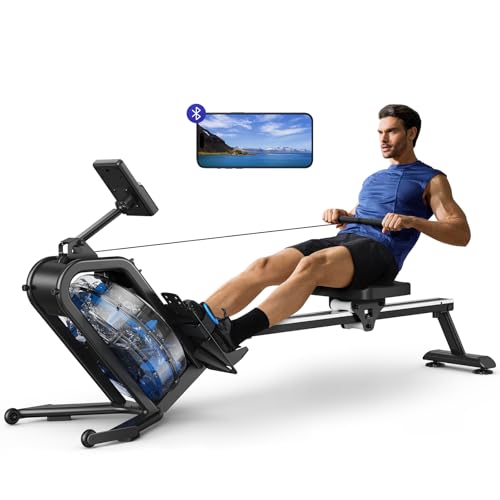 MERACH Wasserrudergerät für Zuhause, Rudergerät mit 45°-Neigung, Rowing Machine Verstärkter Widerstand, Exklusiver APP & iPad-Halterung, Ergonomischer Sitz, Einfacher Aufbau MERACH Wasserrudergerät für Zuhause, Rudergerät mit 45°-Neigung, Rowing Machine Verstärkter Widerstand, Exklusiver APP & iPad-Halterung, Ergonomischer Sitz, Einfacher Aufbau von MERACH