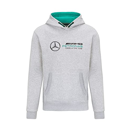 MERCEDES AMG PETRONAS Formula One Team - Offizielle Formel 1 Merchandise Kollektion - Logo-Kapuzenpullover - Grau - Erwachsene - XXL von MERCEDES AMG PETRONAS