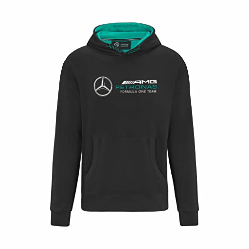 MERCEDES AMG PETRONAS Formula One Team - Offizielle Formel 1 Merchandise Kollektion - Logo-Kapuzenpullover - Schwarz - Erwachsene - S von MERCEDES AMG PETRONAS
