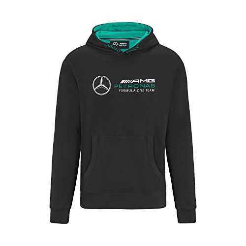 MERCEDES AMG PETRONAS Formula One Team - Offizielle Formel 1 Merchandise Kollektion - Logo-Kapuzenpullover - Schwarz - Erwachsene - XXS von MERCEDES AMG PETRONAS