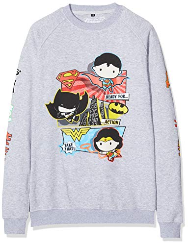 Justice League Herren Pullover Tuti Crewneck Sweatshirt - Oberteil mit Comic-Prints, L Justice League Herren Pullover Tuti Crewneck Sweatshirt - Oberteil mit Comic-Prints, L von MERCHCODE