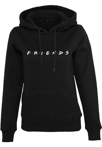 MERCHCODE Damen Friends Kapuzenpullover, Black, S von MERCHCODE