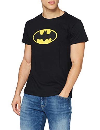 Merchcode Herren MC038-Batman Logo Tee T-Shirt, Black, L von MERCHCODE
