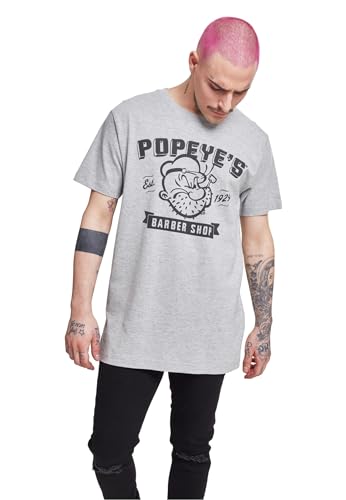 MERCHCODE Herren Popeye Barber Shop Tee T-Shirt Heather Grey, XXL MERCHCODE Herren Popeye Barber Shop Tee T-Shirt Heather Grey, XXL von MERCHCODE