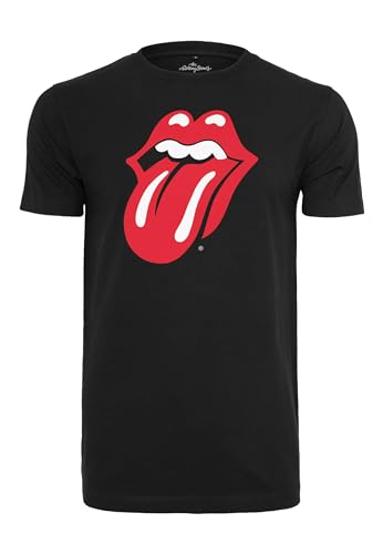 Merchcode Herren MC327-Rolling Stones Tongue Tee T-Shirt, Black, M von MERCHCODE