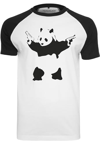 MERCHCODE Herren MC092-Brandalised-Banksy´s Graffiti Panda Raglan Tee T-Shirt, wht/blk, M MERCHCODE Herren MC092-Brandalised-Banksy´s Graffiti Panda Raglan Tee T-Shirt, wht/blk, M von MERCHCODE