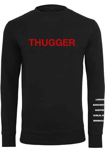 Merchcode Herren MC309-Thugger Childrose Crewneck Sweatshirt, Black, XL von MERCHCODE