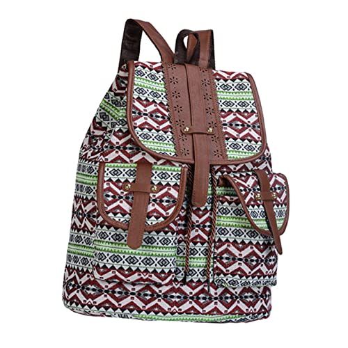 MERRYHAPY 1 Stück Rucksack Casual Packsack Erwachsene Rucksack Reisetasche Aufbewahrungstasche Damen Umhängetasche Retro Rucksack Robuste Canvas Tasche Damen Handtasche Lässige von MERRYHAPY