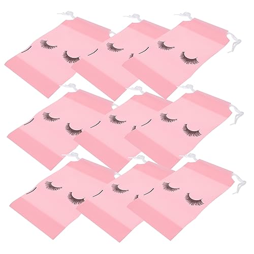 MERRYHAPY 100St Beam-Aufbewahrungstasche rosa Kosmetiktasche Bulk-Make-up rosa Make-up aufbewahrungssack Storage Pockets Make-up-Taschen Kosmetikbeutel mit Kordelzug Leere Kordelsäcke Eva von MERRYHAPY