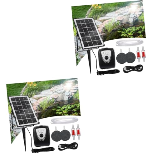 MERRYHAPY 2 Stück Sauerstoffpumpe Ködereimer Mit Belüfter Solar Luftpumpe Luftpumpe Für Aquarium Fischbelüfter Luftpumpe Für Aquarium Fischtank Luftpumpe Fisch Luftpumpe Teich Abs von MERRYHAPY