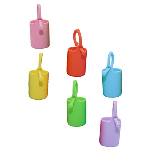 MERRYHAPY 6St Flaschenschutz für ätherische Öle Tote-Organizer-Einsatz Flasche mit ätherischen Ölen, Bunte Hülle ätherische öle aufbewahrung ätherische öle zubehör Einfache Silikonabdeckung von MERRYHAPY