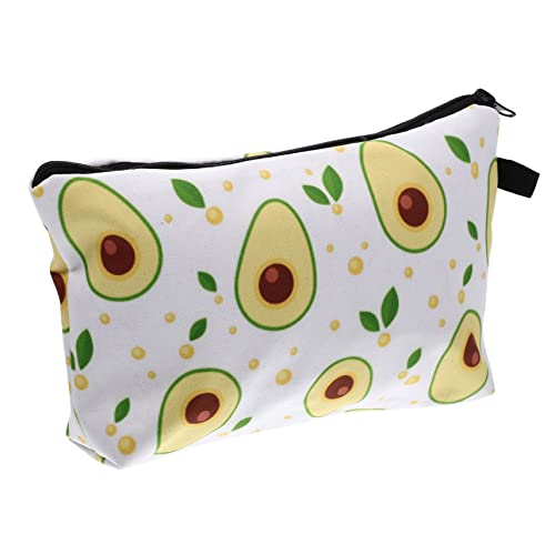 MERRYHAPY Avocado-Kosmetiktasche Kulturbeutel Reise-Kosmetiktasche Aufbewahrungstasche Kosmetiktasche Portable tragbare Kosmetiktasche Make-up-Organizer schöne Kosmetiktaschen Polyester von MERRYHAPY