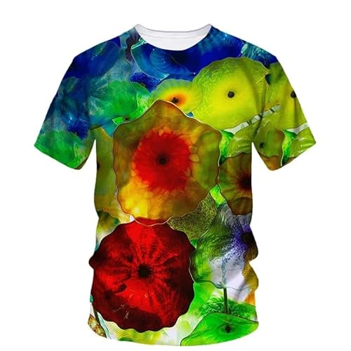 MERVOS Jellyfish 3D Printed T-Shirt Männer Frauen Sommer Rundhalsausschnitt Casual Kurzarm Top Bekleidung von MERVOS