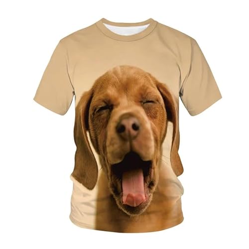 MERVOS Niedlicher Hund Grafik T-Shirt Jungen Mädchen lässigen Rundhalsausschnitt Kurze Ärmel Kleid Dekoration von MERVOS