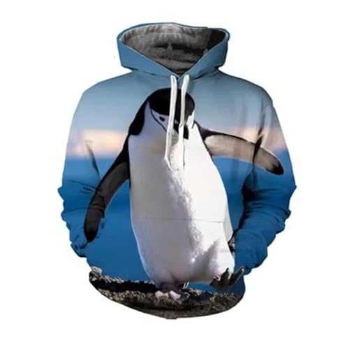 MERVOS Schönes Pinguin Muster 3D Druck Pullover Jungen und Mädchen lässige Hoodie Tops Bekleidung von MERVOS