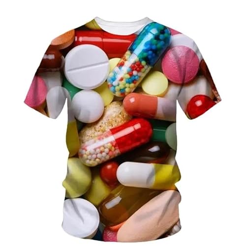 MERVOS Sommer Neue kreative Muster drucken T-Shirt Jungen und Mädchen Trend Spaß Rundhalsausschnitt kurzärmelige Tops von MERVOS