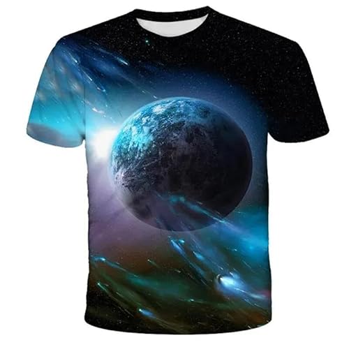 MERVOS Space Galaxy Planet 3D-Druck T-Shirt lässig Männer Frauen Kurze Ärmel Tops von MERVOS