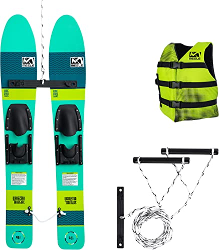 Mesle Kinder Wasserski Set Wake Star 118 cm, Leine Trainer, Weste Sportsman Junior von Mesle