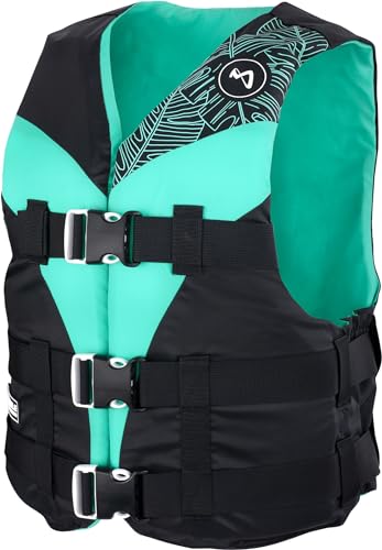 Mesle Schwimmweste Damen V210-W, Leichte Schwimmhilfe für Frauen & Mädchen, 50N Auftriebsweste Sup, Schwimmen, Kajak, Prallschutzweste Wakeboard, Wasserski, Jetski von Mesle