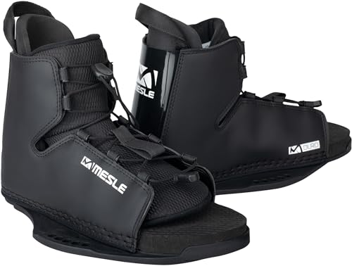 Mesle Wakeboard-Bindung Duro, 30-45EU, Anfänger & Fortgeschrittene, Open Toe Boots, großer Verstellbereich, schwarz von Mesle