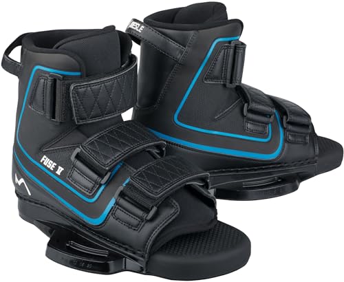 MESLE Wakeboard-Bindung Fuse V, Klettverschluss Bindung, Open Toe Boots mit 6'' Base Plate, enormer Halt, großer Verstellbereich von Mesle