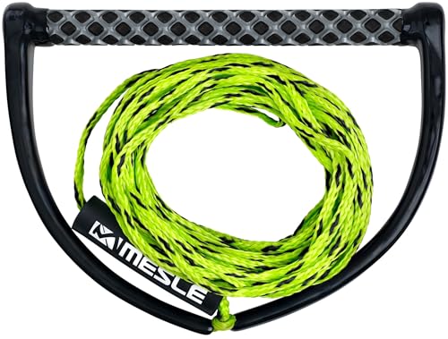 Mesle Wakeboard Leine ONE mit 15'' Griff, Länge 16,8 m - 18,3 m, Eva Soft Griff, schwimmend, Zug-Seil Wassersport Schleppleine Boot, mit Schwimmer, inkl. Rope Keeper Mesle Wakeboard Leine ONE mit 15'' Griff, Länge 16,8 m - 18,3 m, Eva Soft Griff, schwimmend, Zug-Seil Wassersport Schleppleine Boot, mit Schwimmer, inkl. Rope Keeper von Mesle