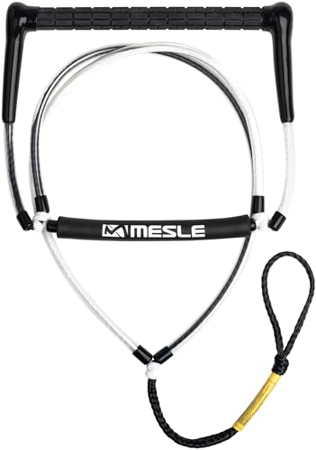 Mesle Wasserski-Hantel Easy Up 13,5'', mit Starthilfe-Dreieck zum Monofahren, einfacher Slalom Wasserski-Start, Länge 1,5 m, schwimmend, Gummi-Hantel von Mesle