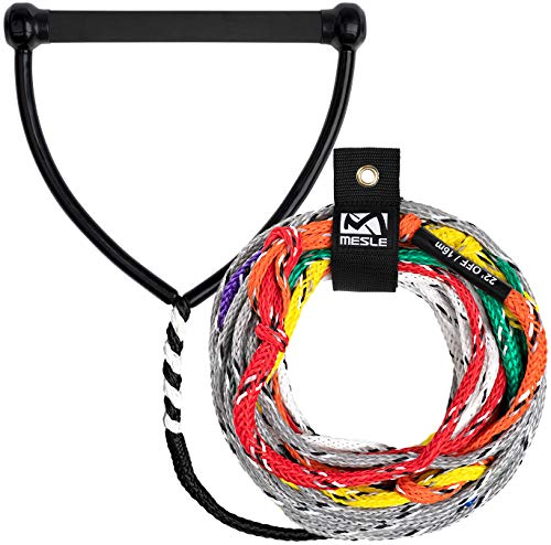 MESLE Wasserski-Leine Pro Slalom 75' 8-Loop, Monoski-Seil, Länge 10,75 m - 23 m, Längenmarkierungen, 8 Sektionen, 12'-13'' Gummi-Hantel, mit Rope Keeper MESLE Wasserski-Leine Pro Slalom 75' 8-Loop, Monoski-Seil, Länge 10,75 m - 23 m, Längenmarkierungen, 8 Sektionen, 12'-13'' Gummi-Hantel, mit Rope Keeper von Mesle