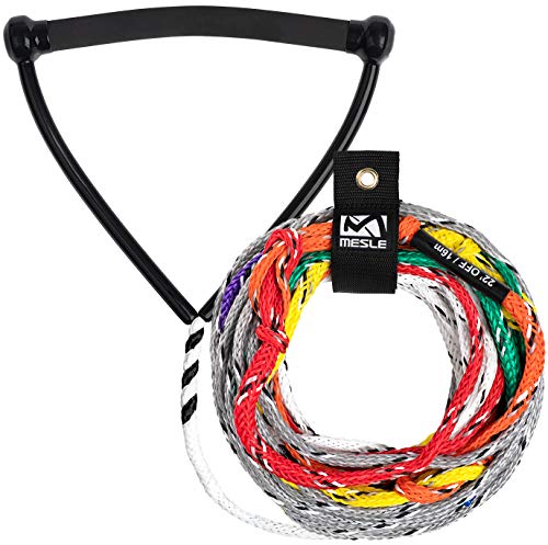 MESLE Wasserski-Leine Pro Slalom 75' 8-Loop, Monoski-Seil, Länge 10,75 m - 23 m, Längenmarkierungen, 8 Sektionen, 12'-13'' Gummi-Hantel, mit Rope Keeper MESLE Wasserski-Leine Pro Slalom 75' 8-Loop, Monoski-Seil, Länge 10,75 m - 23 m, Längenmarkierungen, 8 Sektionen, 12'-13'' Gummi-Hantel, mit Rope Keeper von Mesle