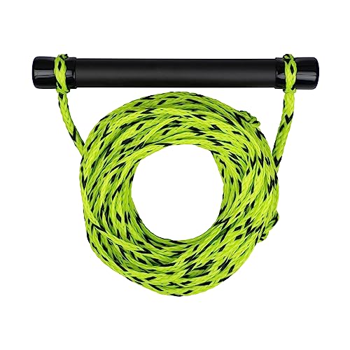 MESLE Wasserski & Wakeboard Leine Set, schwimmfähig, Soft-Griff Hantel, Länge 18,3 m, schwimmend, Zug-Seil Wassersport Schleppleine, inkl Rope Keeper von Mesle