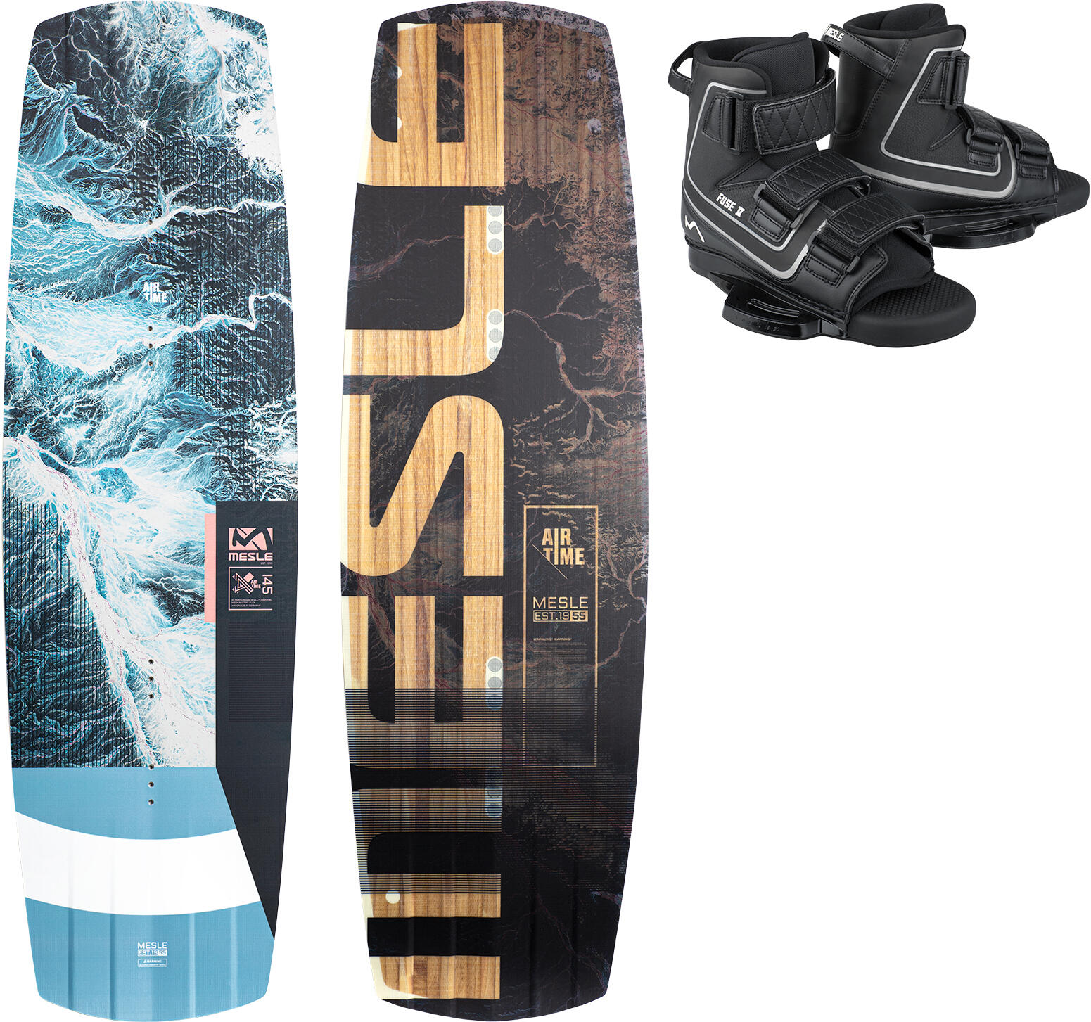 Wakeboard Set Airtime 141 cm mit Fuse Bindung Seilbahn Flexboard Erwachsene von MESLE