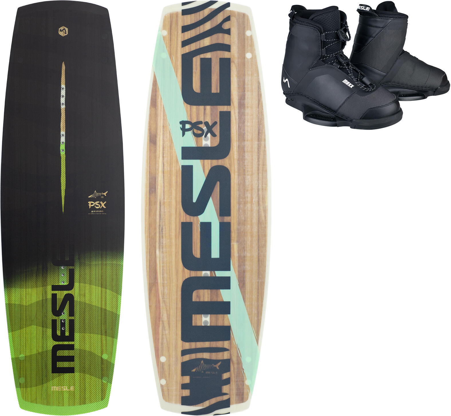 Wakeboard Set PSX 135 cm mit Maxx Bindung Seilbahn Flexboard Kinder von MESLE