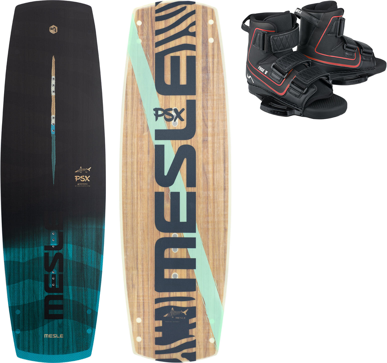 Wakeboard Set PSX 141 cm mit Fuse Bindung Seilbahn Flexboard Erwachsene von MESLE