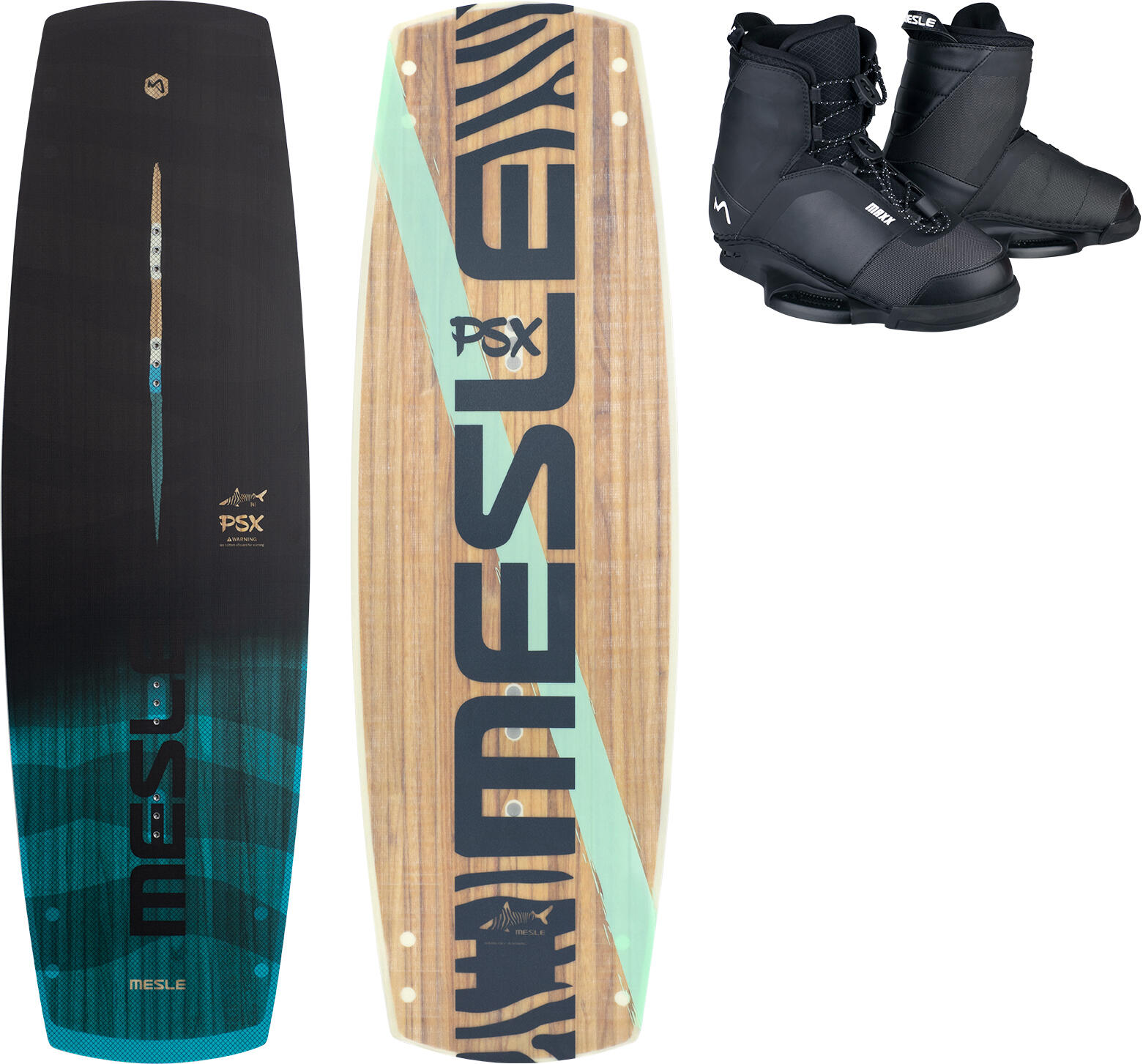 Wakeboard Set PSX 141 cm mit Maxx Bindung Seilbahn Flexboard Erwachsene von MESLE