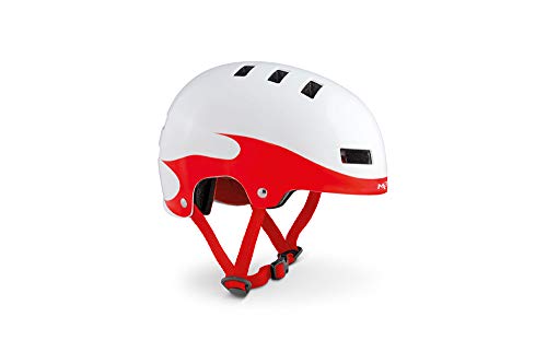 MET Jugendhelm YoYo White / Red Flames S 51 - 55 cm MET Jugendhelm YoYo White / Red Flames S 51 - 55 cm von MET